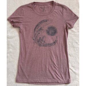 Aeropostale Free State Ocean Moon Graphic Tee | Women's M / Junior's Fit